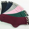 Fashion design korean style women tulle loose top socks with beads